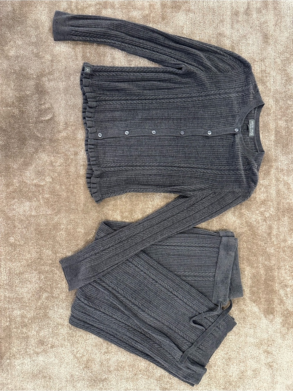 Barefoot Dreams CozyChic Ultra Light Dark Gray Set